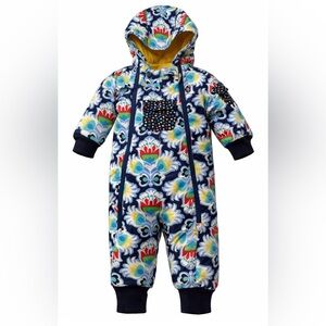 Hanna Andersson Baby Snowsuit Size 80 Nordic Print Hooded One Piece